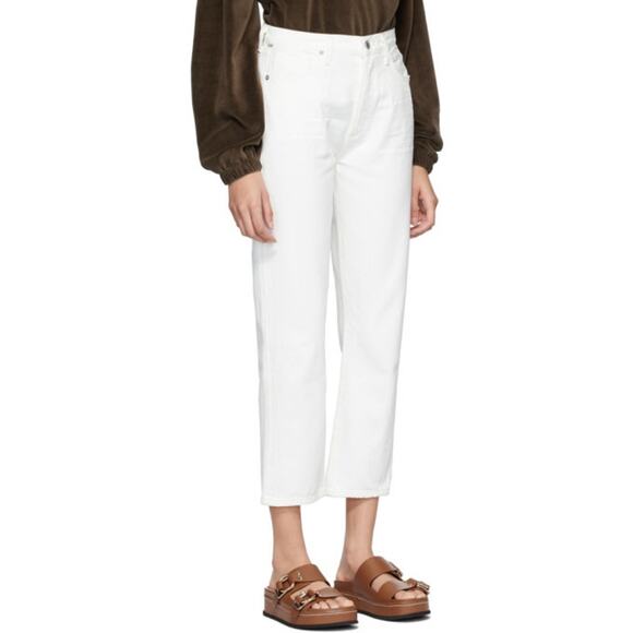 Citizens of Humanity Off-White McKenzie Curved Straight‎ Jeans Size 26 - Picture 4 of 12